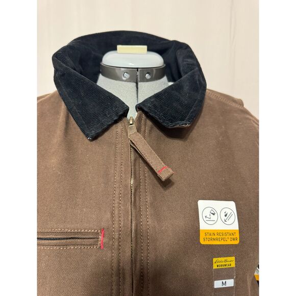 Eddie Bauer NWT Sz M Bark Men's Multi-pocket Berber Lined Workwear Jacket - Picture 11 of 14
